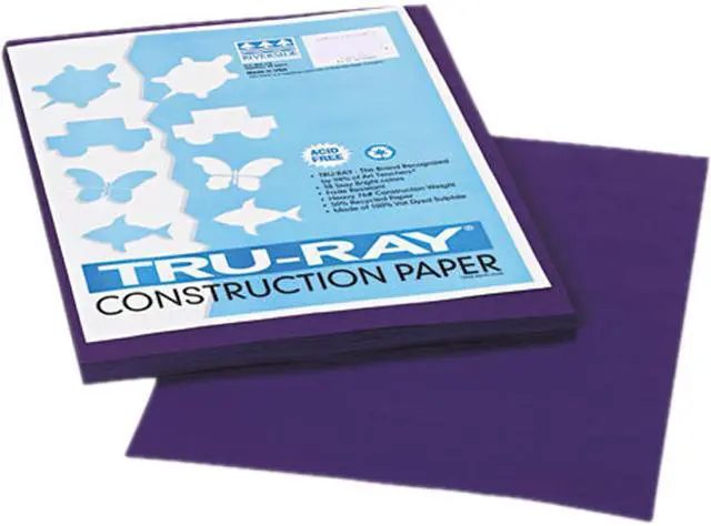 Main image of Pacon 103019 Tru-Ray Construction Paper, 76 lbs., 9 x 12, Purple, 50 Sheets/Pack