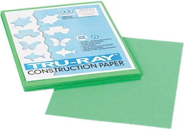 Main image of Pacon 103006 Tru-Ray Construction Paper, 76 lbs., 9 x 12, Festive Green, 50 Sheets/Pack