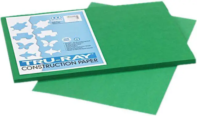 Main image of Pacon 102961 Tru-Ray Construction Paper, 76 lbs., 12 x 18, Holiday Green, 50 Sheets/Pack