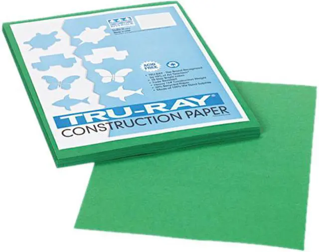 Main image of Pacon 102960 Tru-Ray Construction Paper, 76 lbs., 9 x 12, Holiday Green, 50 Sheets/Pack