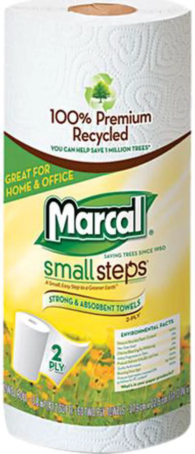 Main image of Marcal Small Steps 6709 100% Premium Recycled Roll Towels, 9 x 11, 60 Sheets/Roll, 15/Carton