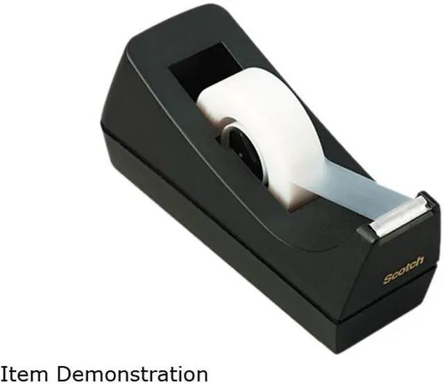 Main image of Scotch C38-BK Desktop Tape Dispenser, 1" core, Weighted Non-Skid Base, Black