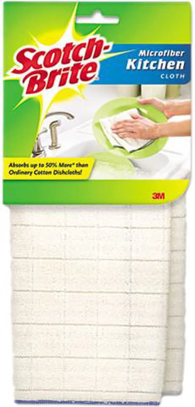 Main image of Scotch-Brite 90322 Kitchen Cleaning Cloth, Microfiber, White 12/CT