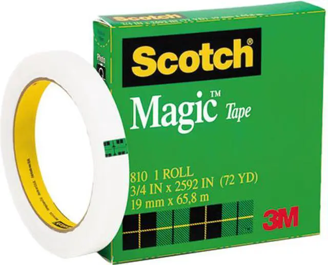 Main image of Scotch 810-34-2592 Magic Office Tape, 3/4" x 72 yards, 3" Core, Clear