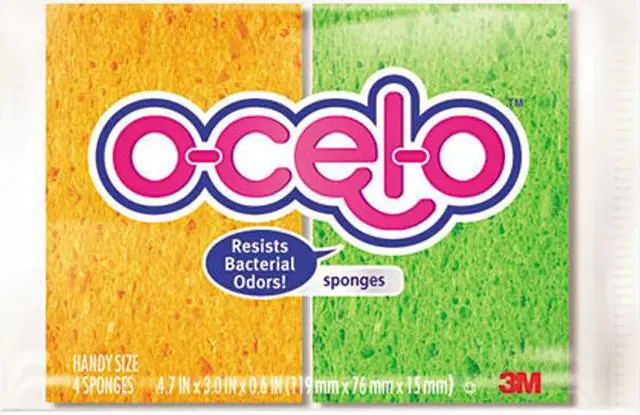 Main image of 3M 7274-T O-Cel-O Sponge w/3M Stayfresh Technology, 4-7/10 x 3 x 3/5, 4/Pack