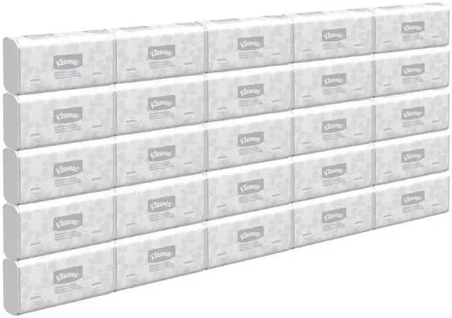 Alt view image 5 of 6 - Kleenex Scottfold Multifold Paper Towels (13254) with Fast-Drying Absorbency Pockets, White, 25 Packs / Case, 120 Trifold Towels / Pack, 3,000 Towels / Case