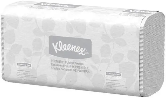 Alt view image 3 of 6 - Kleenex Premium Folded Paper Towels (13253) with Fast-Drying Absorbency Pockets, White, 25 Packs / Case, 120 Trifold Towels / Pack, 3,000 Towels / Case