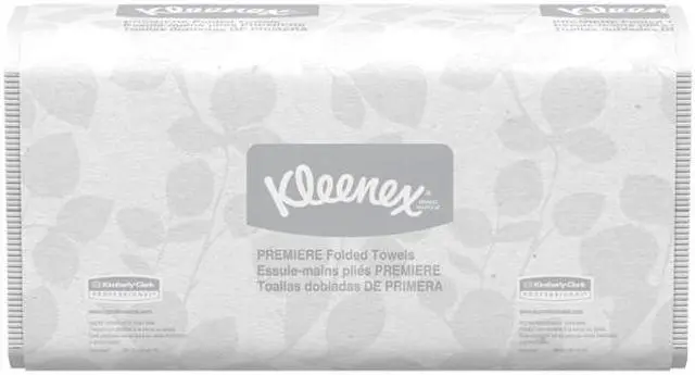 Alt view image 2 of 6 - Kleenex Premium Folded Paper Towels (13253) with Fast-Drying Absorbency Pockets, White, 25 Packs / Case, 120 Trifold Towels / Pack, 3,000 Towels / Case