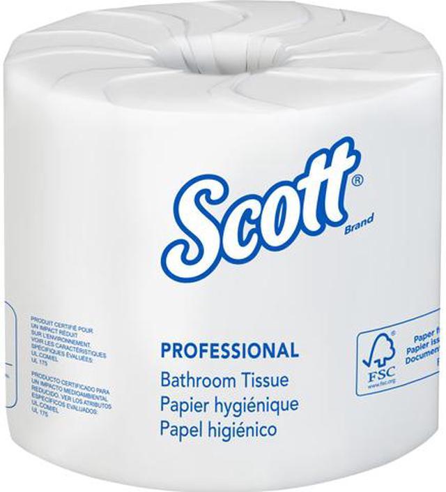 Scott Essential Professional 100% Recycled Fiber Bulk Toilet Paper for  Business (13217), 2-PLY Standard Rolls, White, 506 Count(Pack of  80)(Packaging