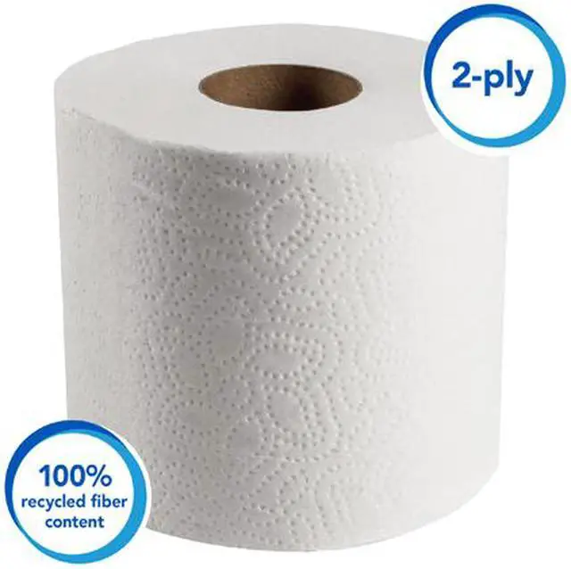 Alt view image 2 of 5 - Scott Essential 100% Recycled Fiber Standard Roll Bathroom Tissue