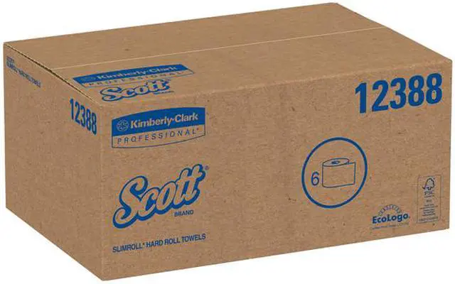 Alt view image 5 of 5 - Scott Control Slimroll Hard Roll Paper Towels (12388) with Fast-Drying Absorbency Pockets, White, 6 Rolls / Case, 580' / Roll