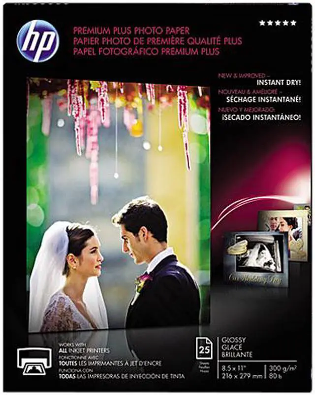 Main image of Hewlett-Packard CR670A Premium Plus Photo Paper, 80 lbs., Glossy, 8-1/2 x 11, 25 Sheets/Pack