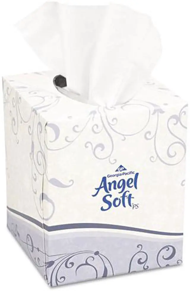 Main image of Georgia Pacific 46580BX Angel Soft ps Premium Facial Tissue, Cube Box, 96 Sheets/Box, White