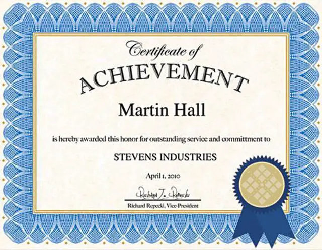 Main image of Certificate Kit, Blue Spiral