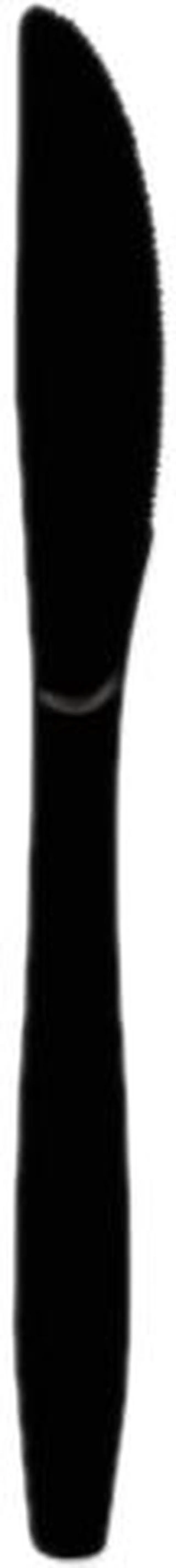 Main image of Dixie KM517 Plastic Tableware, Heavy Mediumweight Knives, Black, 1000/Carton