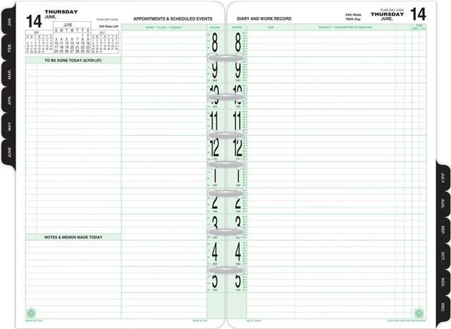 Dopp Day Timer Day-Timer 92010-1201 Original Dated Two-Page-per-Day Organizer Refill ...
