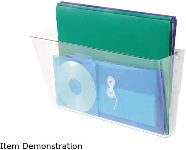 Main image of Deflect-o 74301 Stackable Wall File, Legal, Three Pocket, Clear