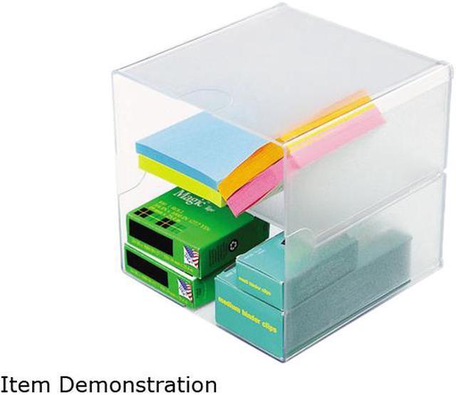 Main image of Deflect-o 350701 Desk Cube, Divided, Clear, 6 x 6 x 6
