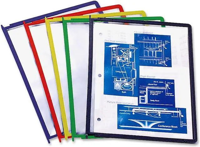 Alt view image 2 of 2 - Durable 5548-00 InstaView Desk Reference System Replacement Panels, Letter, Assorted, 5/Set