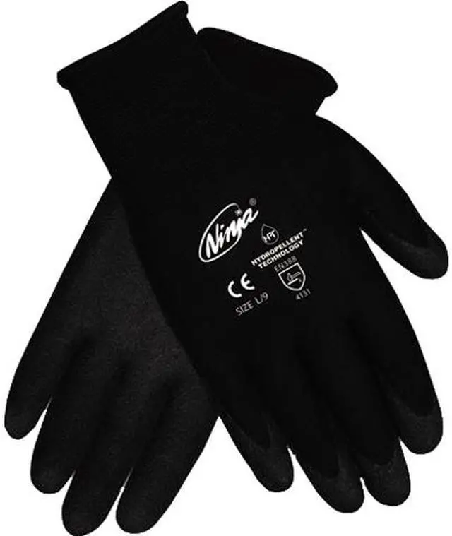 Main image of Memphis N9699S Ninja HPT PVC coated Nylon Gloves, Small, Black, 1 Pair