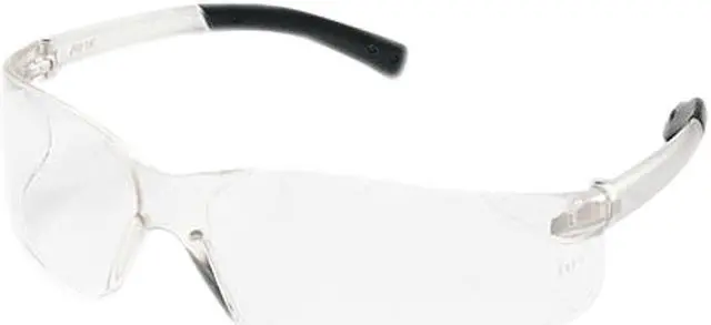 Main image of Crews BK110 BearKat Safety Glasses, Wraparound, Black Frame/Clear Lens