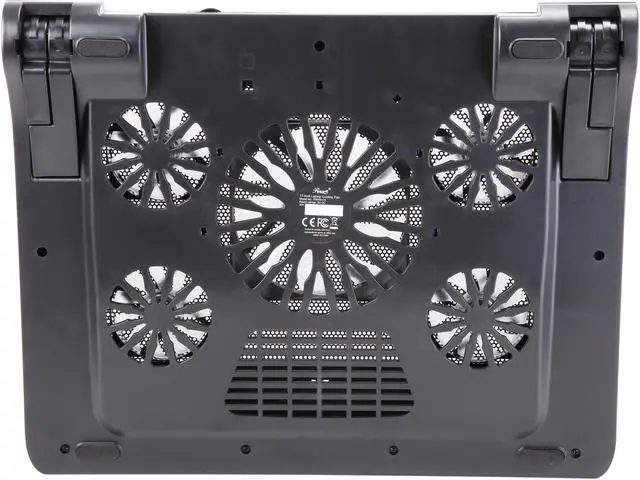 Alt view image 7 of 8 - Rosewill Laptop Cooling Pad, Gaming Laptop Cooler for 12-17 Inch Laptops, 5 Quiet Fans Blue LED Light, Adjustable Angles, Wind Speed Control, 2 USB Ports - (RWNB17A)