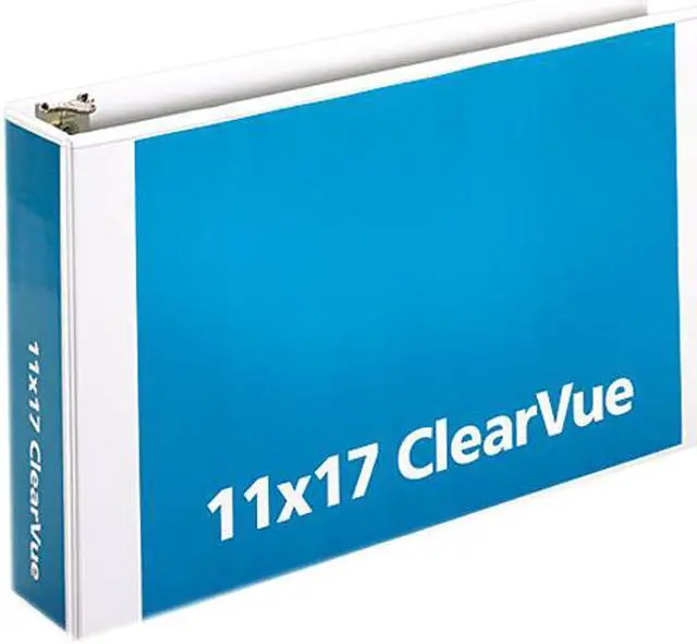 Main image of Cardinal 22142 ClearVue Slant-D Ring Binder, 3" Capacity, 11 x 17, White