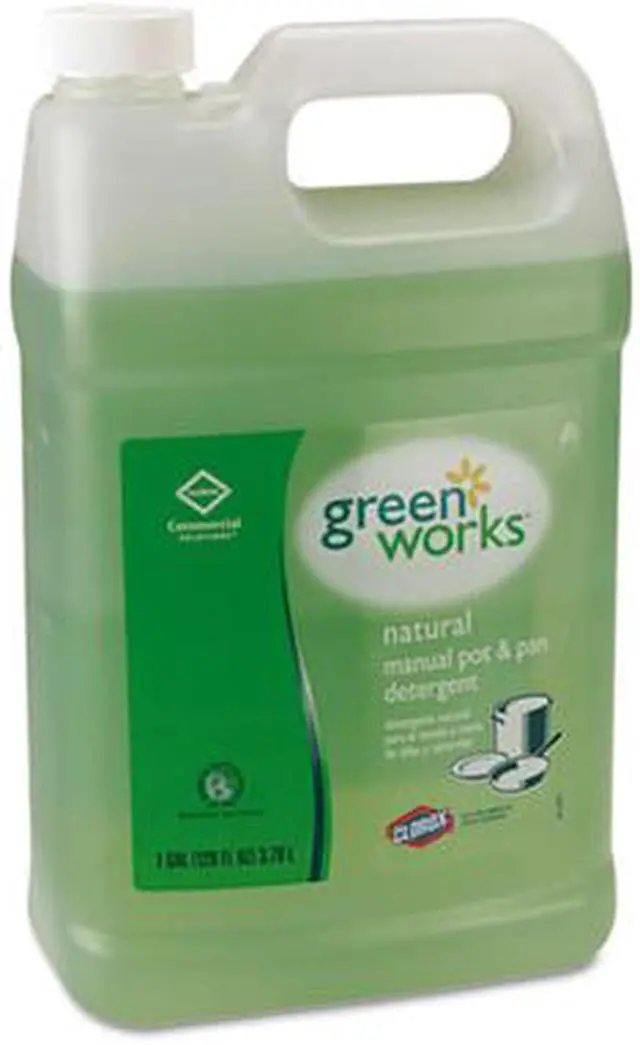 Alt view image 2 of 3 - Clorox 30388 Green Works Pot & Pan Detergent, Natural Scent, 1 gal Bottle