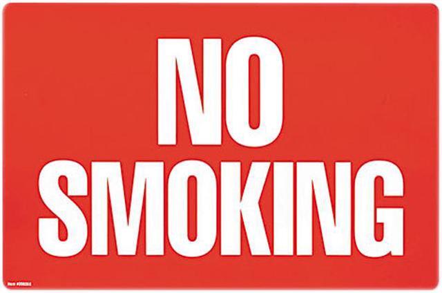 Two-Sided Signs, No Smoking/No Fumar, 8 x 12, Red