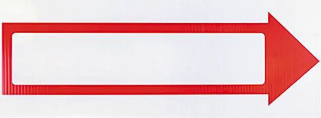 Main image of COSCO 098056 Stake Sign, 6 x 17, Blank White with Printed Red Arrow