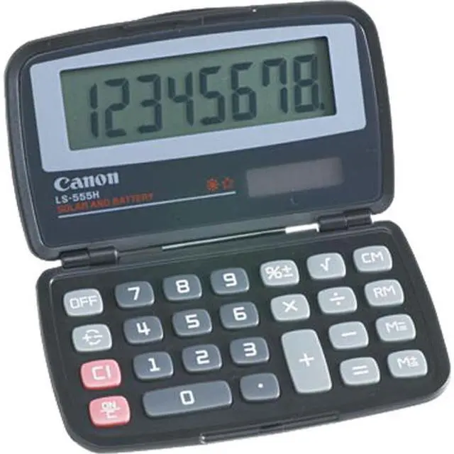 Main image of Canon USA 4009A006AA LS555H Handheld Foldable Pocket Calculator, 8-Digit LCD