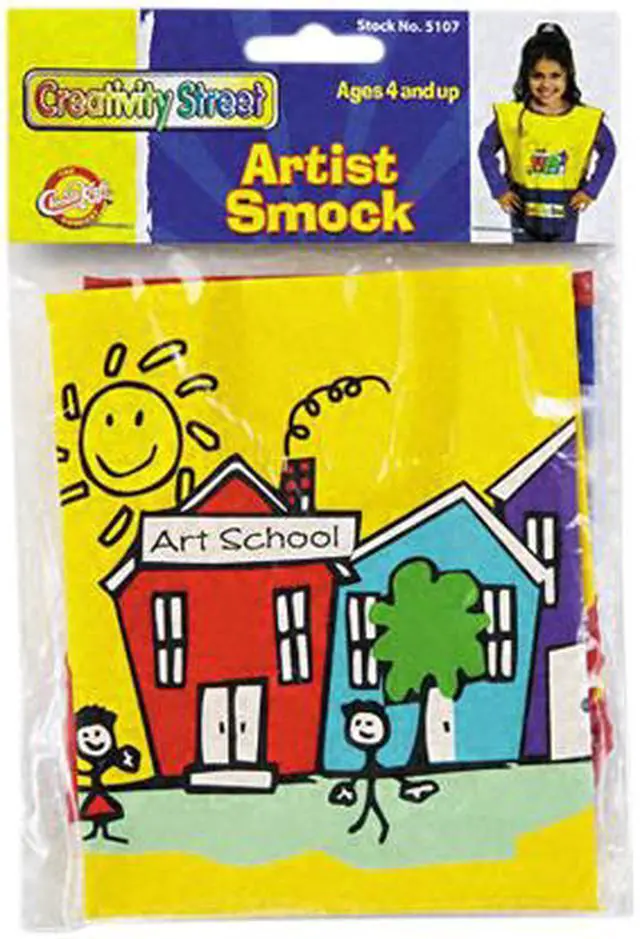 Alt view image 3 of 3 - Chenille Kraft 5207 Kraft Artist Smock, Fits Kids Ages 3-8, Vinyl, Bright Colors, 144/Carton