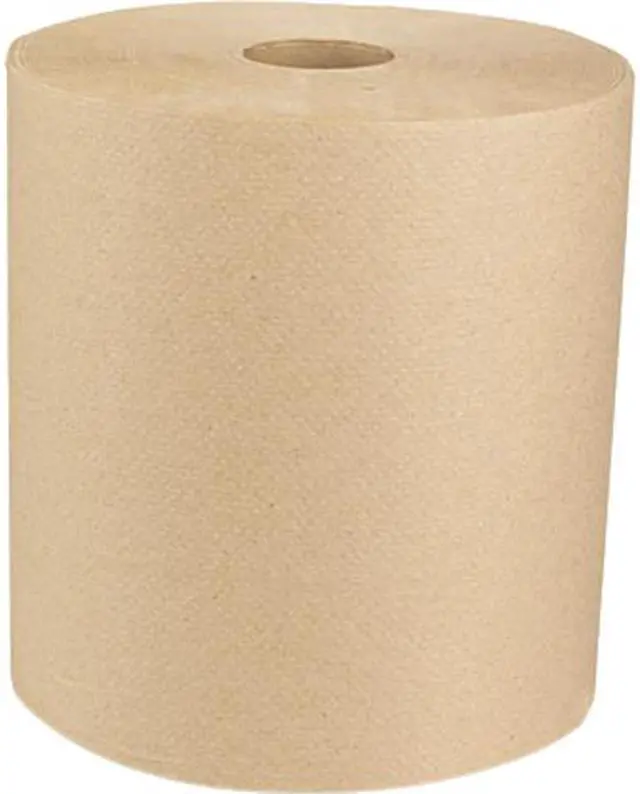 Alt view image 2 of 2 - Boardwalk 16GREEN Green Universal Roll Towels, Natural, 8"W, 800 ft./Roll, 6 Rolls/Carton