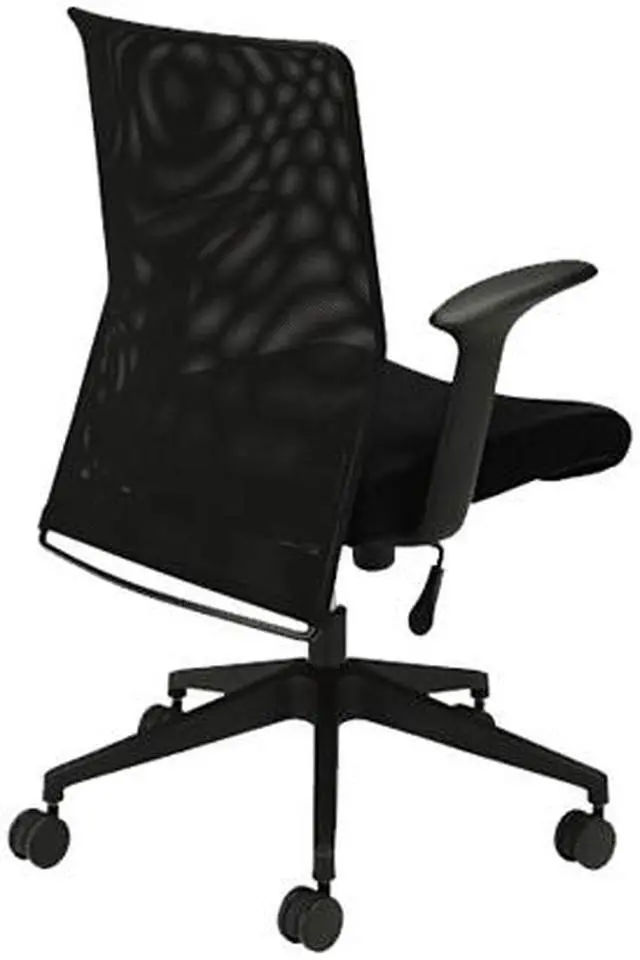Alt view image 9 of 11 - HON Wave Mesh High-Back Task Chair, with Height-Adjustable Arms, in Black (HVL702)