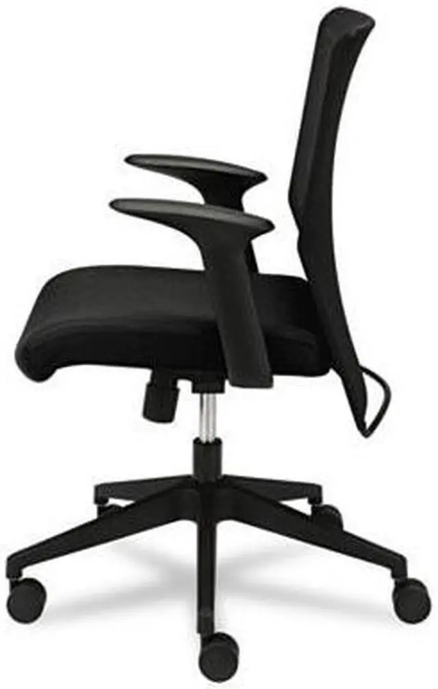 Alt view image 4 of 11 - HON Wave Mesh High-Back Task Chair, with Height-Adjustable Arms, in Black (HVL702)