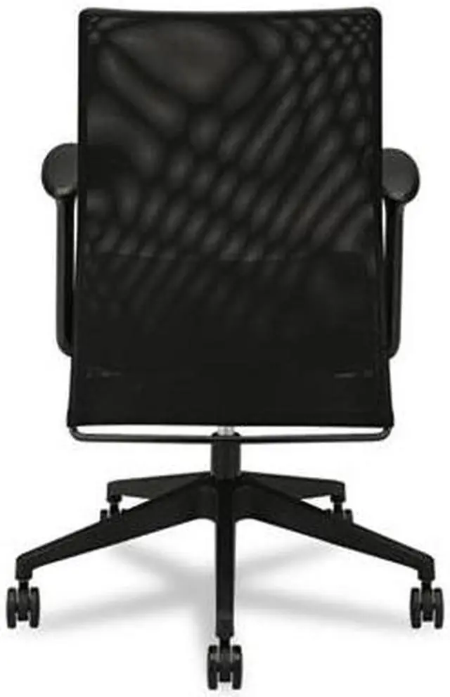 Alt view image 6 of 11 - HON Wave Mesh High-Back Task Chair, with Height-Adjustable Arms, in Black (HVL702)