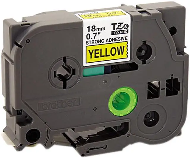Main image of Brother TZES641 P-touch Laminated Tape, 18mm (0.7") Black on Yellow Tape with Extra Strength Adhesive 8m (26.2 ft)