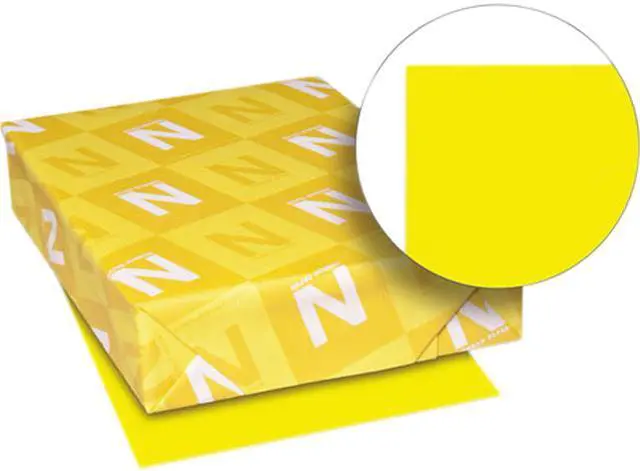Main image of Wausau Paper 22533 Multipurpose Colored Paper, 24lb, 11 x 17, Solar Yellow, 500 Sheets/Ream