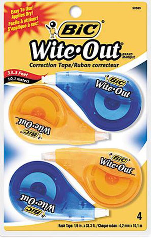BIC Wite-Out Brand EZ Correct Correction Tape - Applies Dry, White