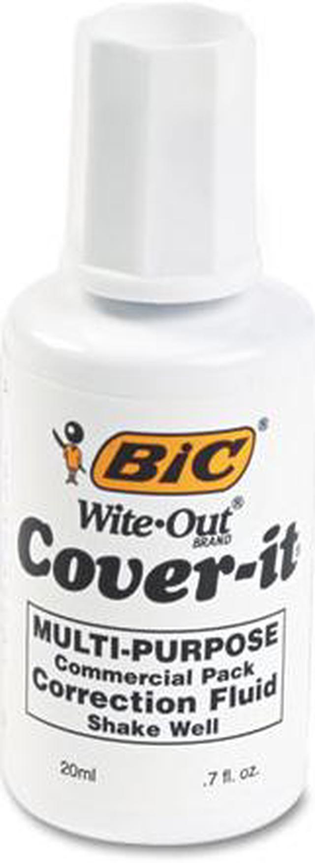 BIC Wite-Out Brand Extra Coverage Correction Fluid, 20 ml, White