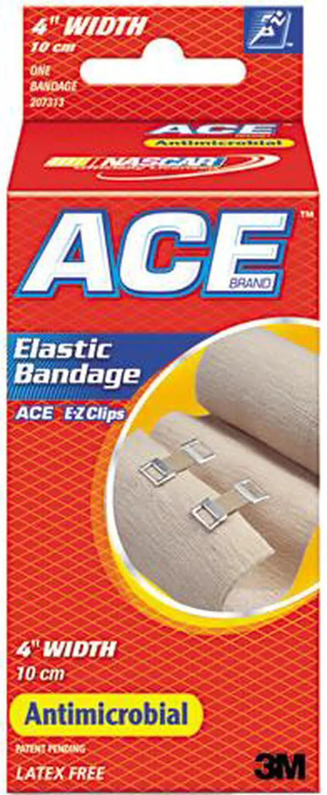 Main image of ACE 207313 Elastic Bandage with E-Z Clips, 4" x 64"