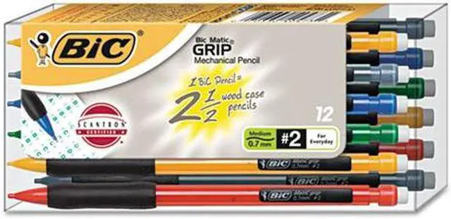 Alt view image 2 of 2 - BIC MPGV11 Matic Grip Mechanical Pencil, Assorted Barrel, 0.70 mm, 12/Pack