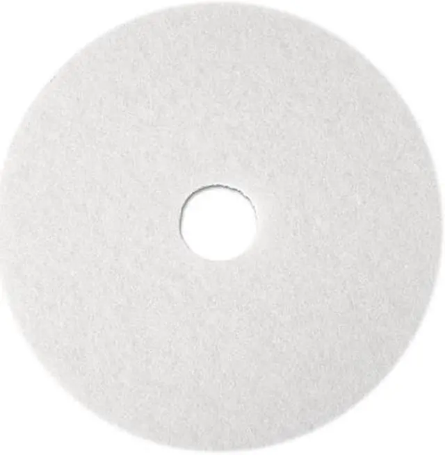 Main image of 3M 08483 Super Polish Floor Pad 4100, 19", White, 5 Pads/Carton