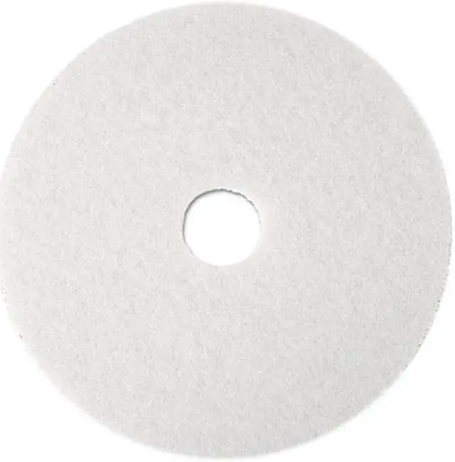 Main image of 3M 08477 Super Polish Floor Pad 4100, 13", White, 5 Pads/Carton
