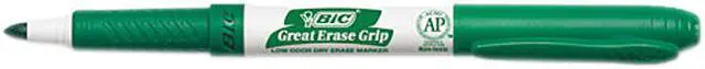 Main image of BIC GDE11-GN Great Erase Grip Dry Erase Markers, Fine Point, Green, Dozen