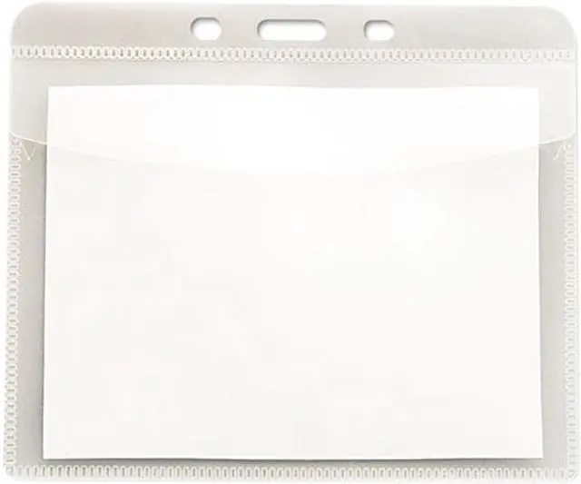 Main image of Advantus 75603 PVC-Free Badge Holders, Horizontal, 4" x 3", Clear, 50/Pack