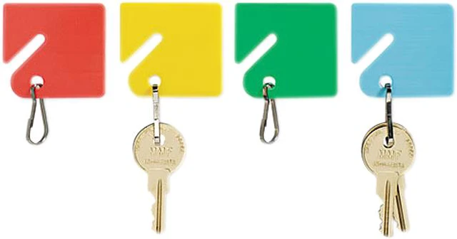 Tags Roop's Key MMF 2013004W47 Slotted Rack Key Tags with Snap-Hook - Newegg.com