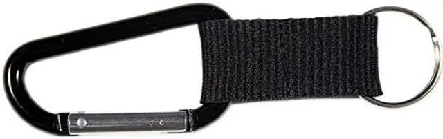 Main image of Advantus 75556 Carabiner Key Chains w/Split Key Rings, Aluminum, Black, 10/Pack