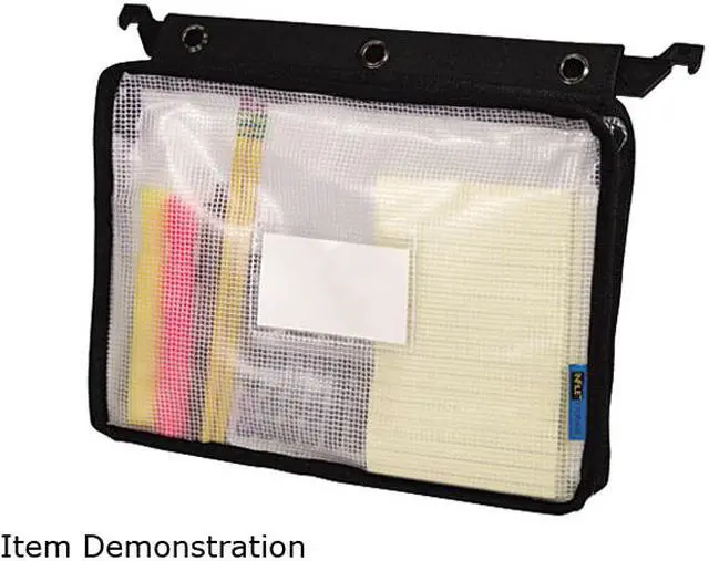 Main image of Advantus AVT50904 Expanding Zipper Pouch, 13 x 9 1/4, Clear/Black