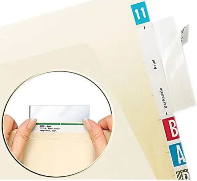 Main image of Tabbies 58385 Protector, Top Tab Folder, 3 1/2 x 2, Clear, 100/BX